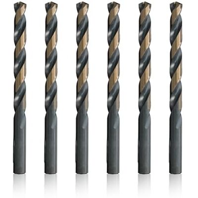Drill America Borr Amerika hög hastighet stål slitstark borrbit (1/64 tum 1/2", #1 #52, A Z) Svart och guldfinish, delad spets 135 grader, KFD Killer Force Drill Serie, 31/64", 6 Drill America Borr Amerika hög hastighet stål slitstark borrbit (1/64 tum 1/2", #1 #52, A Z) Svart och guldfinish, delad spets 135 grader, KFD Killer Force Drill Serie, 31/64", 6