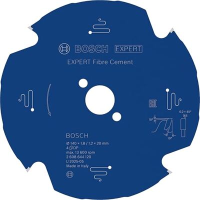 Bosch 1x EXPERT Fibre Cement sladd cirkelsågklinga för handhållen cirkelsåg (för Fibercementskivor, Ø mm, Professional Tillbehör Handhållna nätdrivna cirkelsågar) Bosch 1x EXPERT Fibre Cement sladd cirkelsågklinga för handhållen cirkelsåg (för Fibercementskivor, Ø mm, Professional Tillbehör Handhållna nätdrivna cirkelsågar)