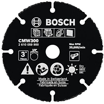 Bosch CMW300 3" karbid multihjul, svart Bosch CMW300 3" karbid multihjul, svart