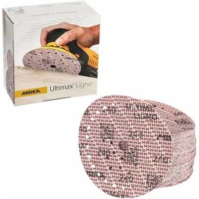 Mirka slipskiva Ultimax Ligno Ø 150 mm kardborre multifit korn 240 Mirka slipskiva Ultimax Ligno Ø 150 mm kardborre multifit korn 240