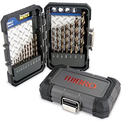 Mibro 492470 kobolt metall mästare borr, 1/6in. till 3/8 tum, 17 delar Mibro 492470 kobolt metall mästare borr, 1/6in. till 3/8 tum, 17 delar