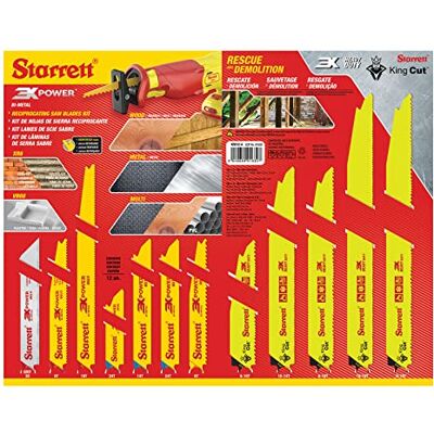 Starrett Tvåmetall- och hårdmetallkorn ömsesidig sågblad sortimentpaket KRB12-A trä, metall, multianvändning och kraftig skärning (12 blad) Starrett Tvåmetall- och hårdmetallkorn ömsesidig sågblad sortimentpaket KRB12-A trä, metall, multianvändning och kraftig skärning (12 blad)