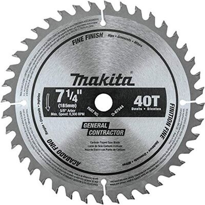 Makita D-67044 7-1/4 tum 40T cirkelsågblad med hårdmetallspets fint tvärsnitt Makita D-67044 7-1/4 tum 40T cirkelsågblad med hårdmetallspets fint tvärsnitt