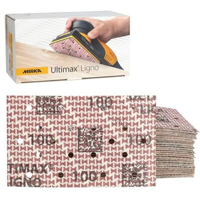 Mirka Ultimax Ligno slipark 81x133 mm P100 50-pack kardborre Multifit Mirka Ultimax Ligno slipark 81x133 mm P100 50-pack kardborre Multifit