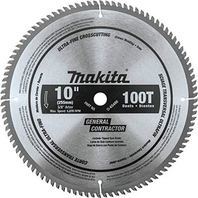 Makita D-65486 10" C.T. cirkelsågblad 100T 5/8" för trä Makita D-65486 10" C.T. cirkelsågblad 100T 5/8" för trä