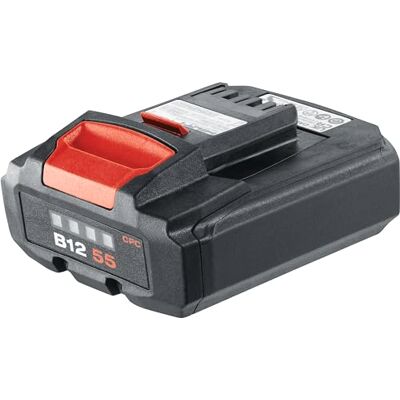 HILTI batteripaket B 12-55 Li-ion kompakt, hög kapacitet 12 V 5,0 Ah Li-ion-batteri med uppgraderade 21 700 celler för att leverera mer arbete per laddning (2330509) HILTI batteripaket B 12-55 Li-ion kompakt, hög kapacitet 12 V 5,0 Ah Li-ion-batteri med uppgraderade 21 700 celler för att leverera mer arbete per laddning (2330509)