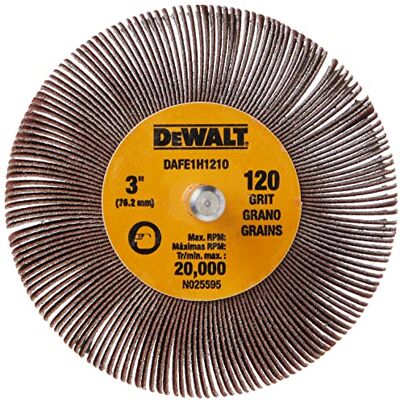 DeWalt Klaffhjul, 3-tums x 1-tums x 1/4-tums HP, 120-korn (DAFE1H1210) DeWalt Klaffhjul, 3-tums x 1-tums x 1/4-tums HP, 120-korn (DAFE1H1210)