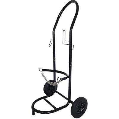 Relaxdays Transportvagn för 5–33 kg gasflaskor, HBT: 102 x 52 x 60 cm, massiva gummidäck, gasflaskvagn, stål, svart Relaxdays Transportvagn för 5–33 kg gasflaskor, HBT: 102 x 52 x 60 cm, massiva gummidäck, gasflaskvagn, stål, svart