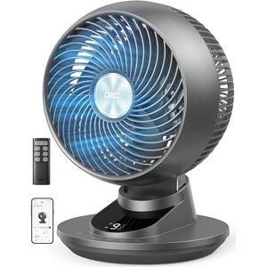 DREO Intelligent 3D-bordsfläkt för rum, starkt luftflöde 8,8 m/s, ultratyst 22 dB, svängning 90 grader, app- och röststyrning, 9 hastigheter, 8/12-timmars timer för hem och kontor. DREO Intelligent 3D-bordsfläkt för rum, starkt luftflöde 8,8 m/s, ultratyst 22 dB, svängning 90 grader, app- och röststyrning, 9 hastigheter, 8/12-timmars timer för hem och kontor.