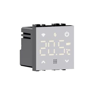 IXTRIMA Infälld termostat programmerbar modul 2P 240V vit bakgrundsbelyst pekskärm kompatibel på Vimar plana media IXTRIMA Infälld termostat programmerbar modul 2P 240V vit bakgrundsbelyst pekskärm kompatibel på Vimar plana media