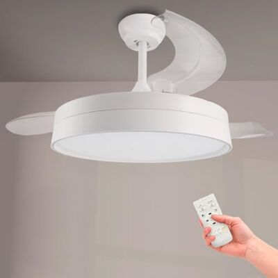 M mimotec Vit Loki LED-takfläkt, justerbar färgtemperatur, sommar/vinterfunktion, 6 hastigheter, LM8824 M mimotec Vit Loki LED-takfläkt, justerbar färgtemperatur, sommar/vinterfunktion, 6 hastigheter, LM8824