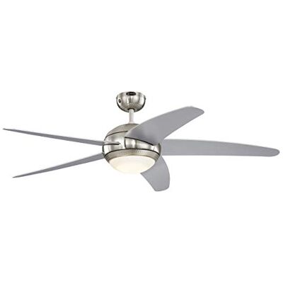 Westinghouse Lighting Bendan Takfläkt med Dimbar LED-lampa, Silver Westinghouse Lighting Bendan Takfläkt med Dimbar LED-lampa, Silver
