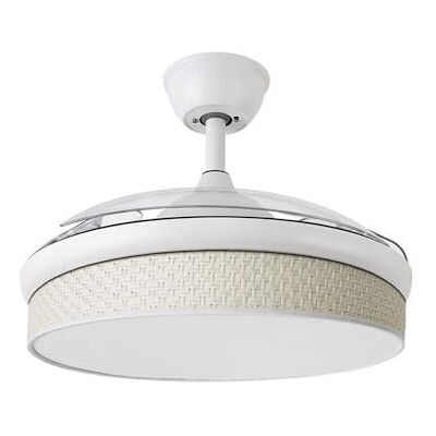 Zarivy DC Moda 72W fläkt vit/108 cm pip, med 3 blad och 7 200 lumen, dimbar belysning: 3 000 K, 4 000 K, 6 000 K, inklusive fjärrkontroll, minne och timer. Zarivy DC Moda 72W fläkt vit/108 cm pip, med 3 blad och 7 200 lumen, dimbar belysning: 3 000 K, 4 000 K, 6 000 K, inklusive fjärrkontroll, minne och timer.