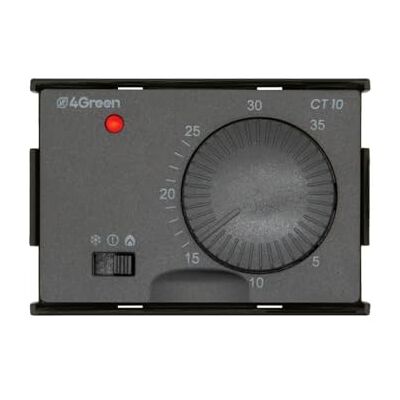 4Green CT 10B 503 infälld termostat, rotationsjustering, temperaturkontroll för panna och luftkonditionering, batteridriven, frontplattor vit och grå antracit 4Green CT 10B 503 infälld termostat, rotationsjustering, temperaturkontroll för panna och luftkonditionering, batteridriven, frontplattor vit och grå antracit