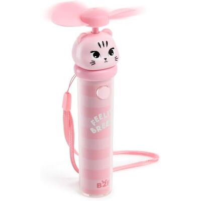 Back2Fun Bärbar handhållen minifläkt med 3 hastigheter, uppladdningsbart USB-C-batteri med upp till 2 timmars batteritid, säkra blad och hängande tyghandtag, storlek Ø 22 x 130 mm, rosa kattunge Back2Fun Bärbar handhållen minifläkt med 3 hastigheter, uppladdningsbart USB-C-batteri med upp till 2 timmars batteritid, säkra blad och hängande tyghandtag, storlek Ø 22 x 130 mm, rosa kattunge