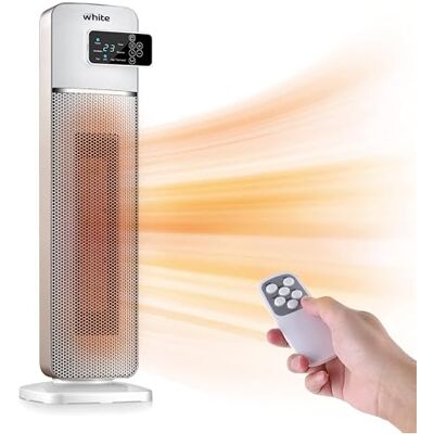 Brigros Vit – PTC-keramisk elektrisk spis, värmefläkt 2 000 W med fjärrkontroll, elektrisk uppvärmning 3 nivåer, timer, automatisk oscillation, LED-display, pekskärm Brigros Vit – PTC-keramisk elektrisk spis, värmefläkt 2 000 W med fjärrkontroll, elektrisk uppvärmning 3 nivåer, timer, automatisk oscillation, LED-display, pekskärm