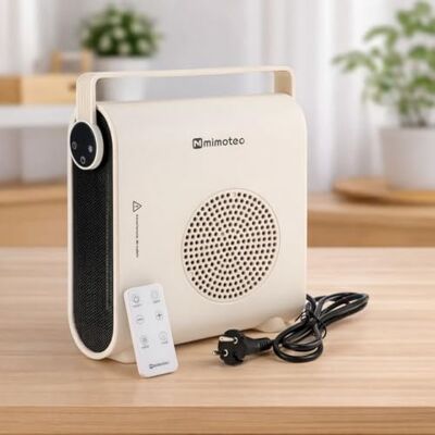 M mimotec White Hearth 2 000 W keramisk elektrisk värmare, 3 lägen (blåsare/låg/hög), justerbar termostat, tyst < 60 dB med fjärrkontroll, timer och spillskydd M mimotec White Hearth 2 000 W keramisk elektrisk värmare, 3 lägen (blåsare/låg/hög), justerbar termostat, tyst < 60 dB med fjärrkontroll, timer och spillskydd