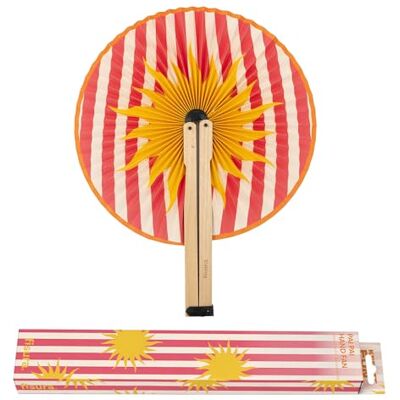 FISURA – Vikbar solfjäder med soltryck original vikbar fläkt av papper. PAI gul bröllopsdetalj för gäster, festpresent eller ceremonier. FISURA – Vikbar solfjäder med soltryck original vikbar fläkt av papper. PAI gul bröllopsdetalj för gäster, festpresent eller ceremonier.