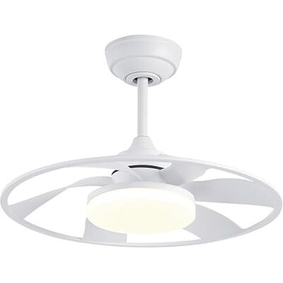 Eden Vit fläkt med 6 blad, 6 hastigheter, 3 färgtemperaturer, 29,4/44,6 x 55 x 55 cm Eden Vit fläkt med 6 blad, 6 hastigheter, 3 färgtemperaturer, 29,4/44,6 x 55 x 55 cm