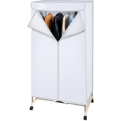 Uten elektrisk klädtork, bärbar garderob, varmluftstork, dubbla lager, stor kapacitet 1 500 W för lägenhet, grå Uten elektrisk klädtork, bärbar garderob, varmluftstork, dubbla lager, stor kapacitet 1 500 W för lägenhet, grå