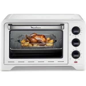 Moulinex Four Optimo 19 L, bakning, pizza, pajer, kakor, bakverk, 6 bakningslägen, traditionell värme, vit OX441110