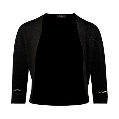 Vera Mont stickad bolero för kvinnor utan stängning, svart, L Vera Mont stickad bolero för kvinnor utan stängning, svart, L