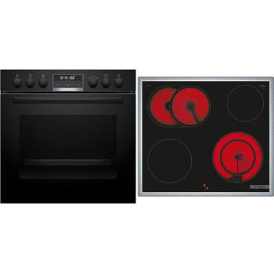 Bosch HND671LS62 inbyggd spis, set bestående av HEG578BB3 spis, 60 x 60 cm, tillverkad i Tyskland, Air Fry, 3D varmluft, hydrolys och pyrolys självrengörande & NKN645GA2E elektrisk häll, rostzon Bosch HND671LS62 inbyggd spis, set bestående av HEG578BB3 spis, 60 x 60 cm, tillverkad i Tyskland, Air Fry, 3D varmluft, hydrolys och pyrolys självrengörande & NKN645GA2E elektrisk häll, rostzon