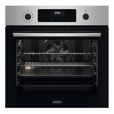 Zanussi ZOPXD6X2 multifunktionell ugn med pyrolytisk rengöring, 9 positioner med XXL-hålrum, LED-diplay, elektronisk klocka + skjutreglage, teleskopskenor 1 nivå, Inox, A+, 72 liter Zanussi ZOPXD6X2 multifunktionell ugn med pyrolytisk rengöring, 9 positioner med XXL-hålrum, LED-diplay, elektronisk klocka + skjutreglage, teleskopskenor 1 nivå, Inox, A+, 72 liter