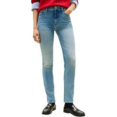 Tommy Hilfiger Dnm Slim RW Ww0ww47694 smal passform, denim (kärlek), 33W/28 L för kvinnor, Denim (Kärlek), 33W / 28L Tommy Hilfiger Dnm Slim RW Ww0ww47694 smal passform, denim (kärlek), 33W/28 L för kvinnor, Denim (Kärlek), 33W / 28L