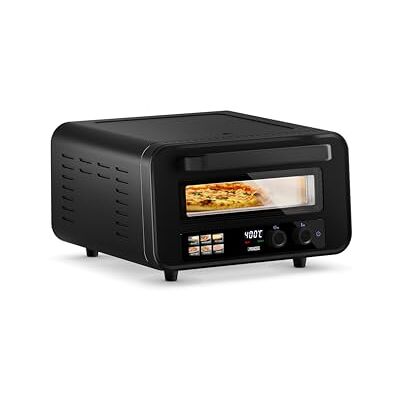 Princess Pizza Oven Pro Max, 15 L, 400 °C, 2 100 W, digital kontrollpanel, pizzasten och spade, över-/undervärme, timer, sval dörr, kompakt och bärbar, inomhus/utomhus, 112780 Princess Pizza Oven Pro Max, 15 L, 400 °C, 2 100 W, digital kontrollpanel, pizzasten och spade, över-/undervärme, timer, sval dörr, kompakt och bärbar, inomhus/utomhus, 112780