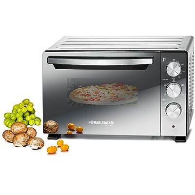 Rommelsbacher Bak- och grillugn, BGS 1400 – energibesparande och effektiv, 22 liter volym, non-stick-belagd bakrum, 6 värmetyper, roterande spett, 60 min. Timer, dubbelglasering, silver, 1380 W Rommelsbacher Bak- och grillugn, BGS 1400 – energibesparande och effektiv, 22 liter volym, non-stick-belagd bakrum, 6 värmetyper, roterande spett, 60 min. Timer, dubbelglasering, silver, 1380 W