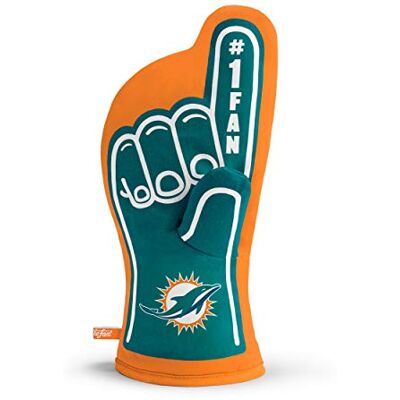 YouTheFan NFL Miami Dolphins #1 Oven Mitt Team Color, 13.25" x 6.5 YouTheFan NFL Miami Dolphins #1 Oven Mitt Team Color, 13.25" x 6.5