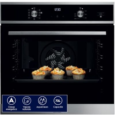 Electrolux EOD5H40X Inbyggd elektrisk ugn, Kapacitet 72 l, Multifunktion Ventilerad ångkokare och rengöring 2980 W, Inox Electrolux EOD5H40X Inbyggd elektrisk ugn, Kapacitet 72 l, Multifunktion Ventilerad ångkokare och rengöring 2980 W, Inox