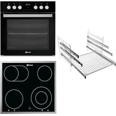 Bauknecht HEKO 600 Pyro Black – kombination med spishäll/inbyggd spis med display och pyrolys (65 l)/glaskeramisk häll, 4 kokzoner, varav 1 stekpanna, dubbelkrets, kokzon, 1 DUO-dubbelkrets, kokzon Bauknecht HEKO 600 Pyro Black – kombination med spishäll/inbyggd spis med display och pyrolys (65 l)/glaskeramisk häll, 4 kokzoner, varav 1 stekpanna, dubbelkrets, kokzon, 1 DUO-dubbelkrets, kokzon