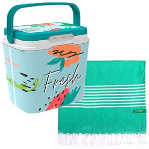 WELL HOME MOBILIARIO & DECORACIÓN Nevera Life Story 29 liter färsk frukt + Hamman 80 x 165 cm 170 gsm 100% Algodon Verde WELL HOME MOBILIARIO & DECORACIÓN Nevera Life Story 29 liter färsk frukt + Hamman 80 x 165 cm 170 gsm 100% Algodon Verde
