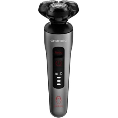 Grundig ProClub MS 8130 mäns rakapparat, BeardCare Sensor, plast på det yttre höljet av 61% återvunnen plast, Titanium Blades teknik, våt & torr, mörk matt krom/röd Grundig ProClub MS 8130 mäns rakapparat, BeardCare Sensor, plast på det yttre höljet av 61% återvunnen plast, Titanium Blades teknik, våt & torr, mörk matt krom/röd