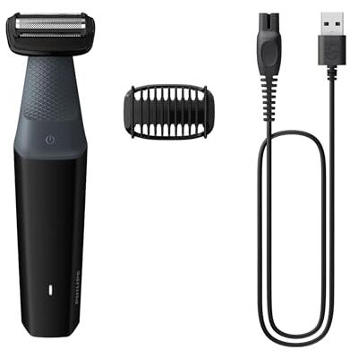Philips Bodygroom BG3017/01 Duschtålig ljumsk- och kroppstrimmer Hypoallergeniska blad, nära och bekväm rakning, 3 mm kam 50 min trådlöst, ergonomiskt grepp Philips Bodygroom BG3017/01 Duschtålig ljumsk- och kroppstrimmer Hypoallergeniska blad, nära och bekväm rakning, 3 mm kam 50 min trådlöst, ergonomiskt grepp