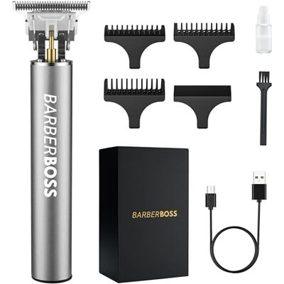 BARBERBOSS skäggtrimmer män, sladdlösa hårklippare, hårklippare för män, precision hårtrimmer, detaljtrimmer, QR-2068 BARBERBOSS skäggtrimmer män, sladdlösa hårklippare, hårklippare för män, precision hårtrimmer, detaljtrimmer, QR-2068