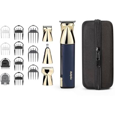 BaByliss Super-X Metal Series 15 i 1 multitrimmer (guld/blå) BaByliss Super-X Metal Series 15 i 1 multitrimmer (guld/blå)