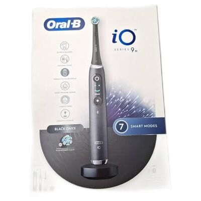Oral-B uppladdningsbar elektrisk tandborste iO 9 svart begränsad utgåva, 1 elektrisk tandborste Oral B, 1 ersättningsborste, resefodral, magnetfodral Oral-B uppladdningsbar elektrisk tandborste iO 9 svart begränsad utgåva, 1 elektrisk tandborste Oral B, 1 ersättningsborste, resefodral, magnetfodral