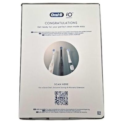 Oral-B Uppladdningsbar elektrisk tandborste iO 2, 1 elektrisk tandborste, 1 reservborsthuvud, resefodral, borsthuvudhållare 1 Pro tandkräm, tandrengöring, svart Oral-B Uppladdningsbar elektrisk tandborste iO 2, 1 elektrisk tandborste, 1 reservborsthuvud, resefodral, borsthuvudhållare 1 Pro tandkräm, tandrengöring, svart