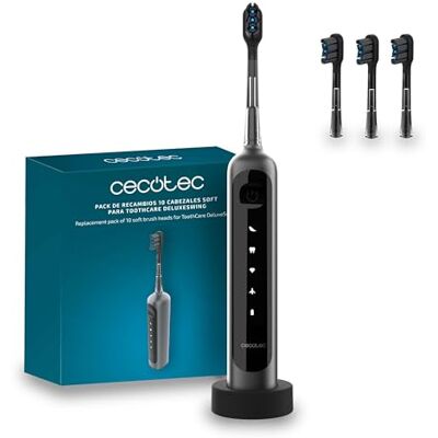 Cecotec Sonic tandborste ToothCare DeluxeSwing. 60° oscillation, 66 000 rpm, 3 lägen, upp till 40 dagars batteri, 3 borsthuvuden, minne, flight lägeslås, LED-skärm, laddningsstation, sömnläge Cecotec Sonic tandborste ToothCare DeluxeSwing. 60° oscillation, 66 000 rpm, 3 lägen, upp till 40 dagars batteri, 3 borsthuvuden, minne, flight lägeslås, LED-skärm, laddningsstation, sömnläge