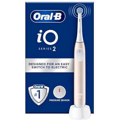 Oral-B iO 2 Calm Pink Eltandborste, 1 tandborsthuvud, Designed by Braun Oral-B iO 2 Calm Pink Eltandborste, 1 tandborsthuvud, Designed by Braun