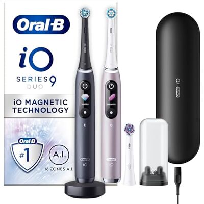 Oral-B iO Series 9 Elektrisk Tandborste - Svart onyx & Rose Quartz Oral-B iO Series 9 Elektrisk Tandborste - Svart onyx & Rose Quartz