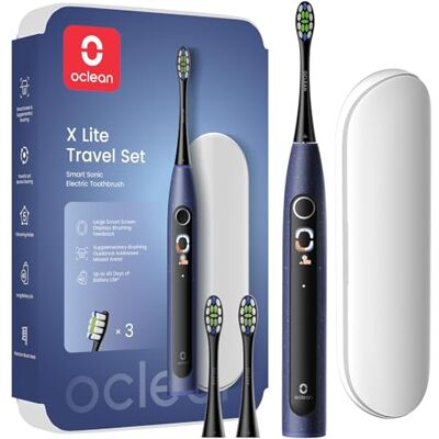 SAMURAI TEC Oclean X Lite Smart sonisk elektrisk tandborste set Stor 8 område Ingen app 5 Varar 40 IPX7 Stöder 3 utbyteshuvuden SAMURAI TEC Oclean X Lite Smart sonisk elektrisk tandborste set Stor 8 område Ingen app 5 Varar 40 IPX7 Stöder 3 utbyteshuvuden