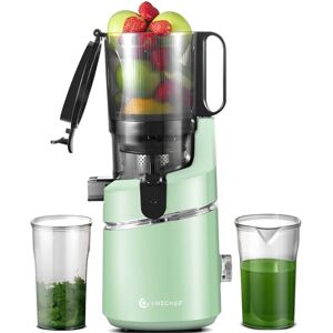 AMZCHEF Automatisk juicepress händerna fria, 135 mm öppning och 1,8 l kapacitet för hela frukt- och grönsaksjuice, 250 W långsam juicepress med trippelfilter grön AMZCHEF Automatisk juicepress händerna fria, 135 mm öppning och 1,8 l kapacitet för hela frukt- och grönsaksjuice, 250 W långsam juicepress med trippelfilter grön