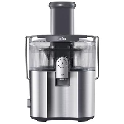 Braun MultiJuice 7 SJ7000,Centrifugal Juicer med ColdXtract-teknologi, 75 mm påfyllningsrör, 2 L juicebehållare, antidripsystem, fyrdubbelt säkerhetssystem, rostfritt stålfilter, 1000 W, grå Braun MultiJuice 7 SJ7000,Centrifugal Juicer med ColdXtract-teknologi, 75 mm påfyllningsrör, 2 L juicebehållare, antidripsystem, fyrdubbelt säkerhetssystem, rostfritt stålfilter, 1000 W, grå
