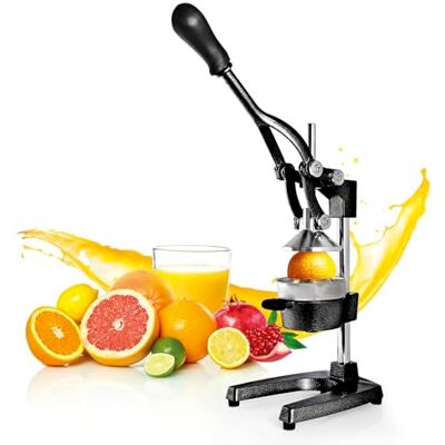 Lumaland juicepress citronpress – manuell och tyst gjutjärn handpress – citrusfrukter enkelt juicepress apelsinpress för grönsaker och frukt Slow Juicer – mycket lätt att rengöra svart Lumaland juicepress citronpress – manuell och tyst gjutjärn handpress – citrusfrukter enkelt juicepress apelsinpress för grönsaker och frukt Slow Juicer – mycket lätt att rengöra svart