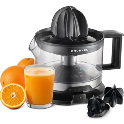 Grunkel Juicepress XP-545NG med två utbytbara koner, 5-nivåers massakontroller, dubbel rotation, avtagbar 500 ml karaff och avtagbar för enkel rengöring 40 W Grunkel Juicepress XP-545NG med två utbytbara koner, 5-nivåers massakontroller, dubbel rotation, avtagbar 500 ml karaff och avtagbar för enkel rengöring 40 W
