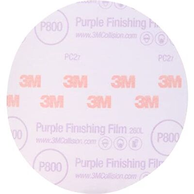 3M Hookit Lila efterbehandling film slipskiva 30670, 6 tum, 800+ grader, 50-pack, klar lackslipning, färgefterbehandling, felborttagning, långvarig 3M Hookit Lila efterbehandling film slipskiva 30670, 6 tum, 800+ grader, 50-pack, klar lackslipning, färgefterbehandling, felborttagning, långvarig